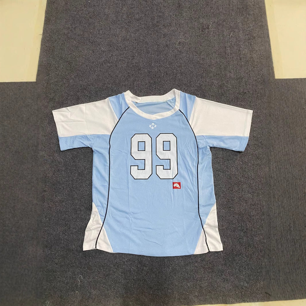 Camiseta casual folgada com estampa digital de rua