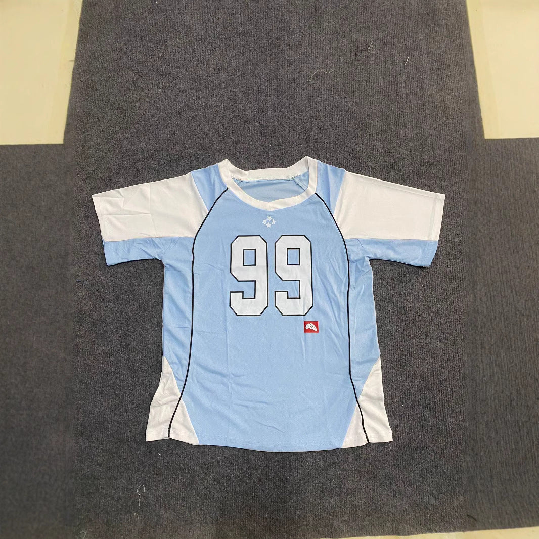 Camiseta casual folgada com estampa digital de rua