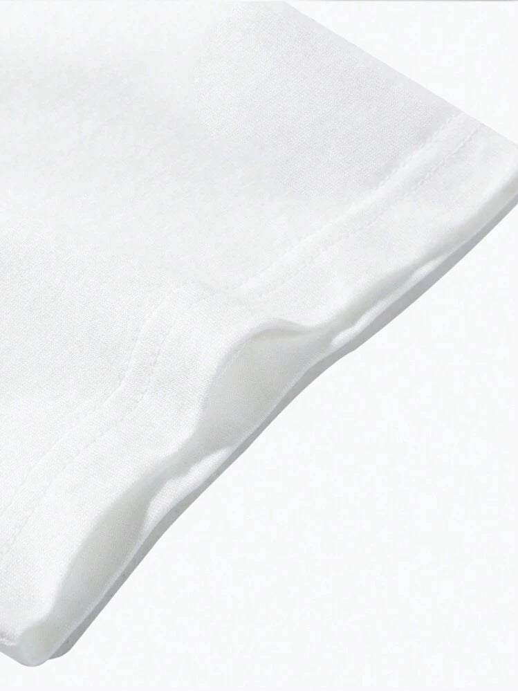 Camiseta masculina casual de manga curta em tecido premium