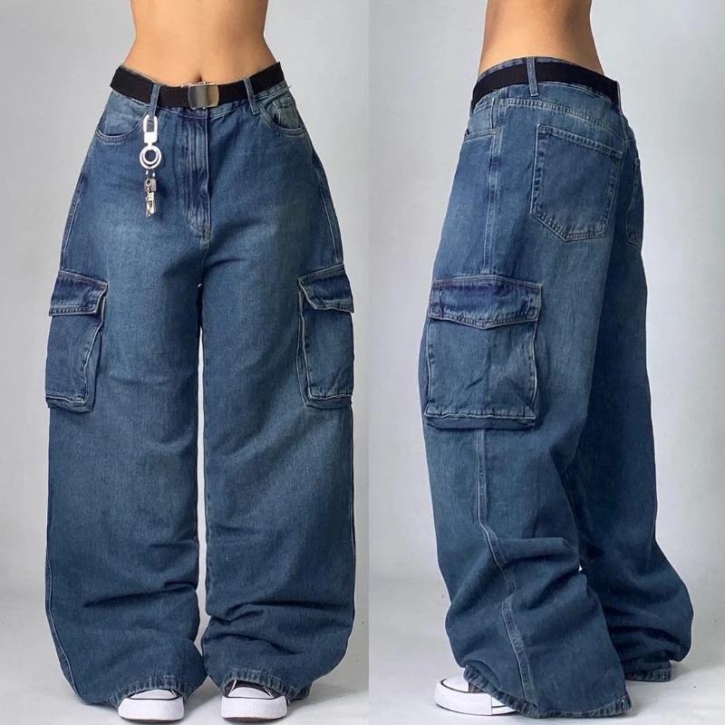 Calça jeans retrô larga