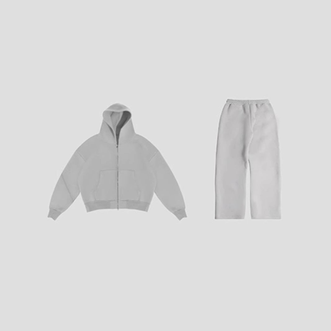 Moletom retrô casual esportivo casual com capuz e calças esportivas