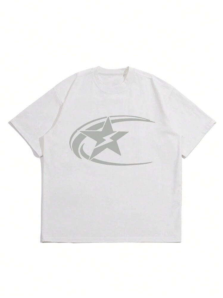 Camiseta masculina casual de manga curta em tecido premium