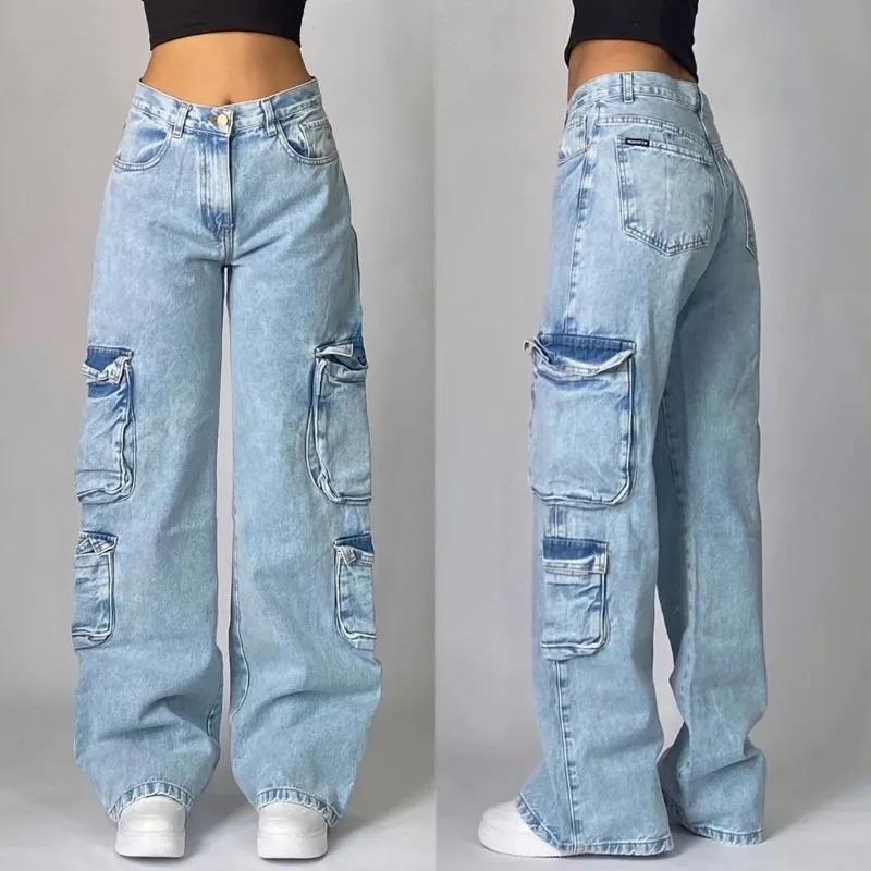 Calça jeans retrô larga