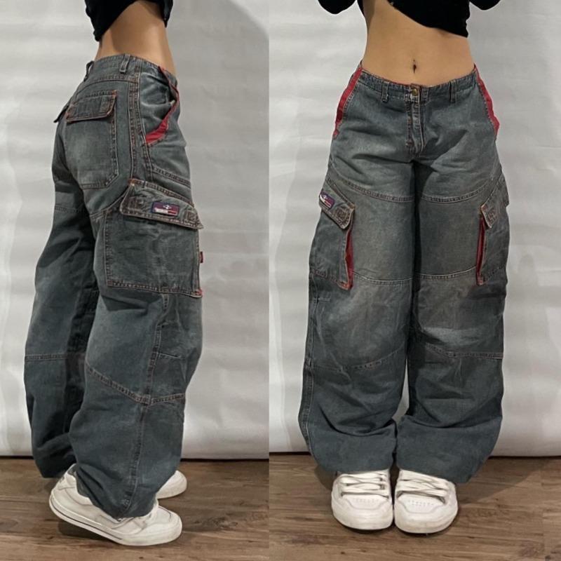 Calça jeans retrô larga