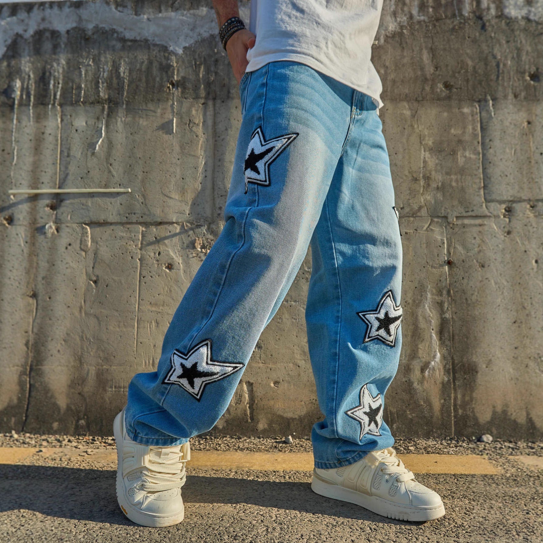 Calça jeans folgada