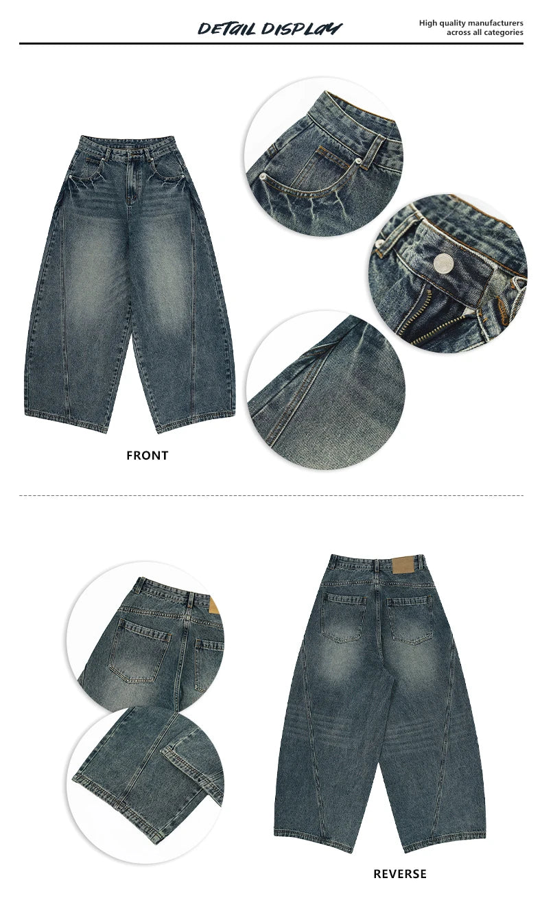 Calças de brim masculinas oversized k2010