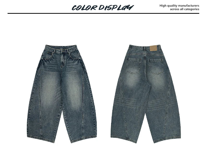 Calças de brim masculinas oversized k2010