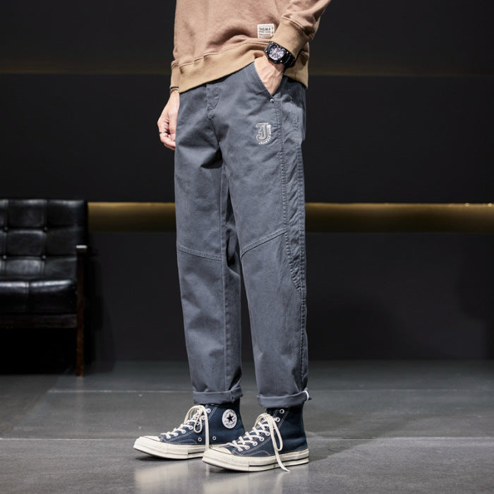 Calça casual masculinas estilo retrô