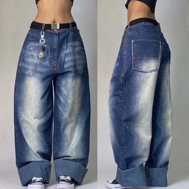 Calça jeans retrô larga